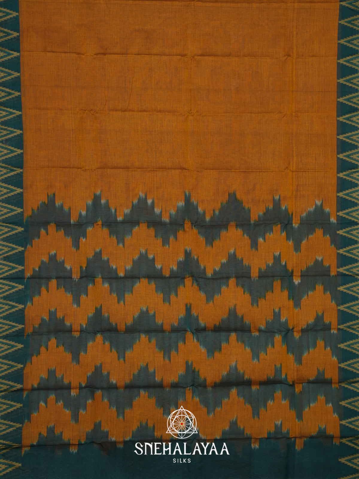 Burnt Orange Bengal Cotton Saree