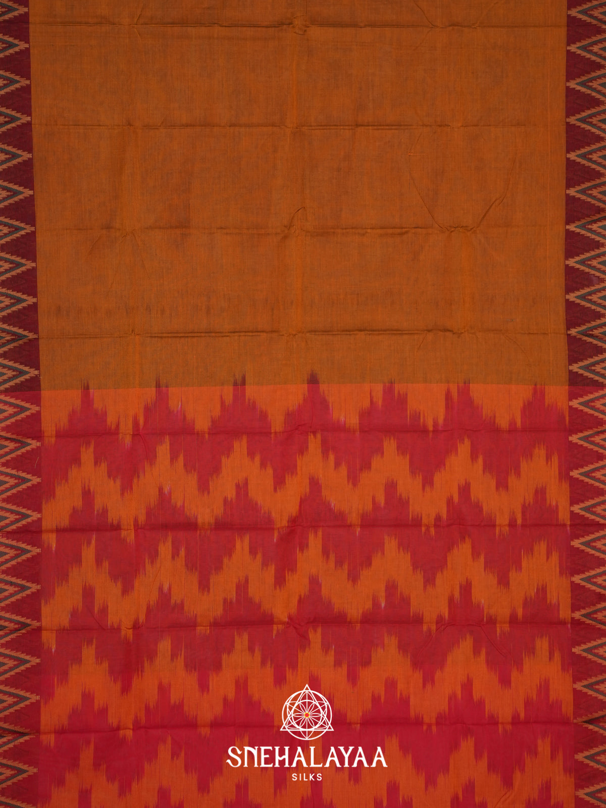 Orange Bengal Cotton Saree