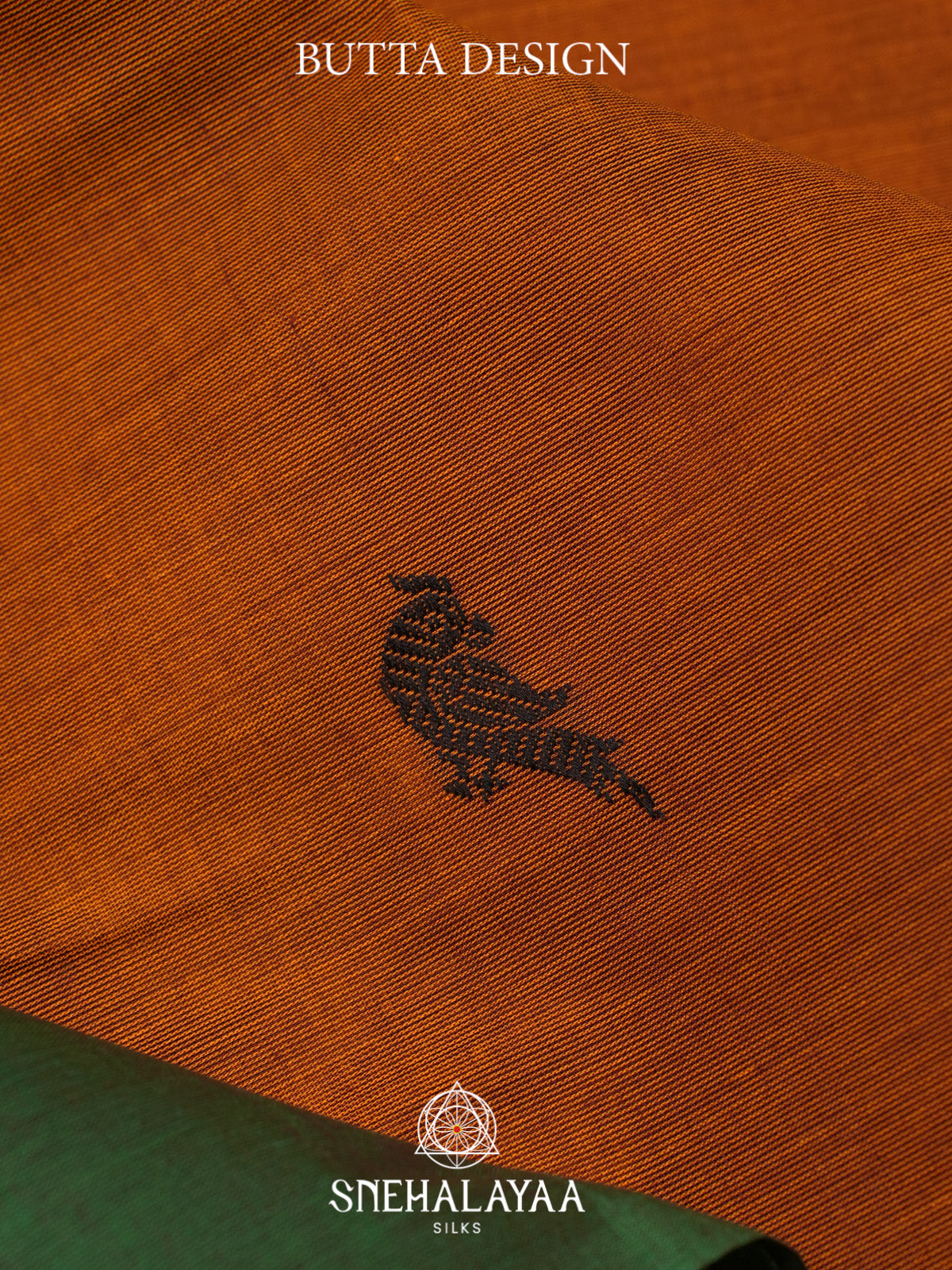 Burnt Orange Kanchi Cotton Saree
