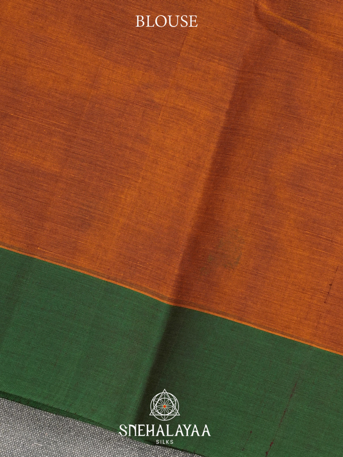 Burnt Orange Kanchi Cotton Saree