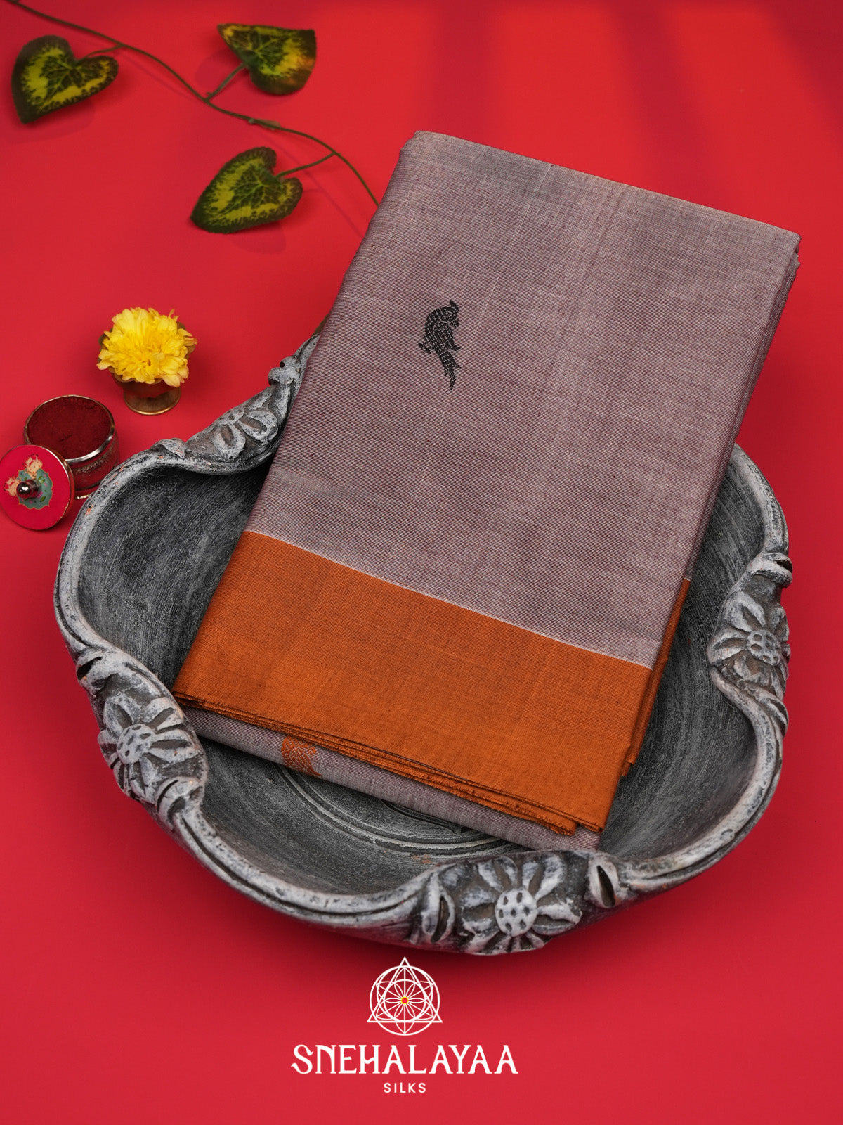 Mauve Kanchi Cotton Saree