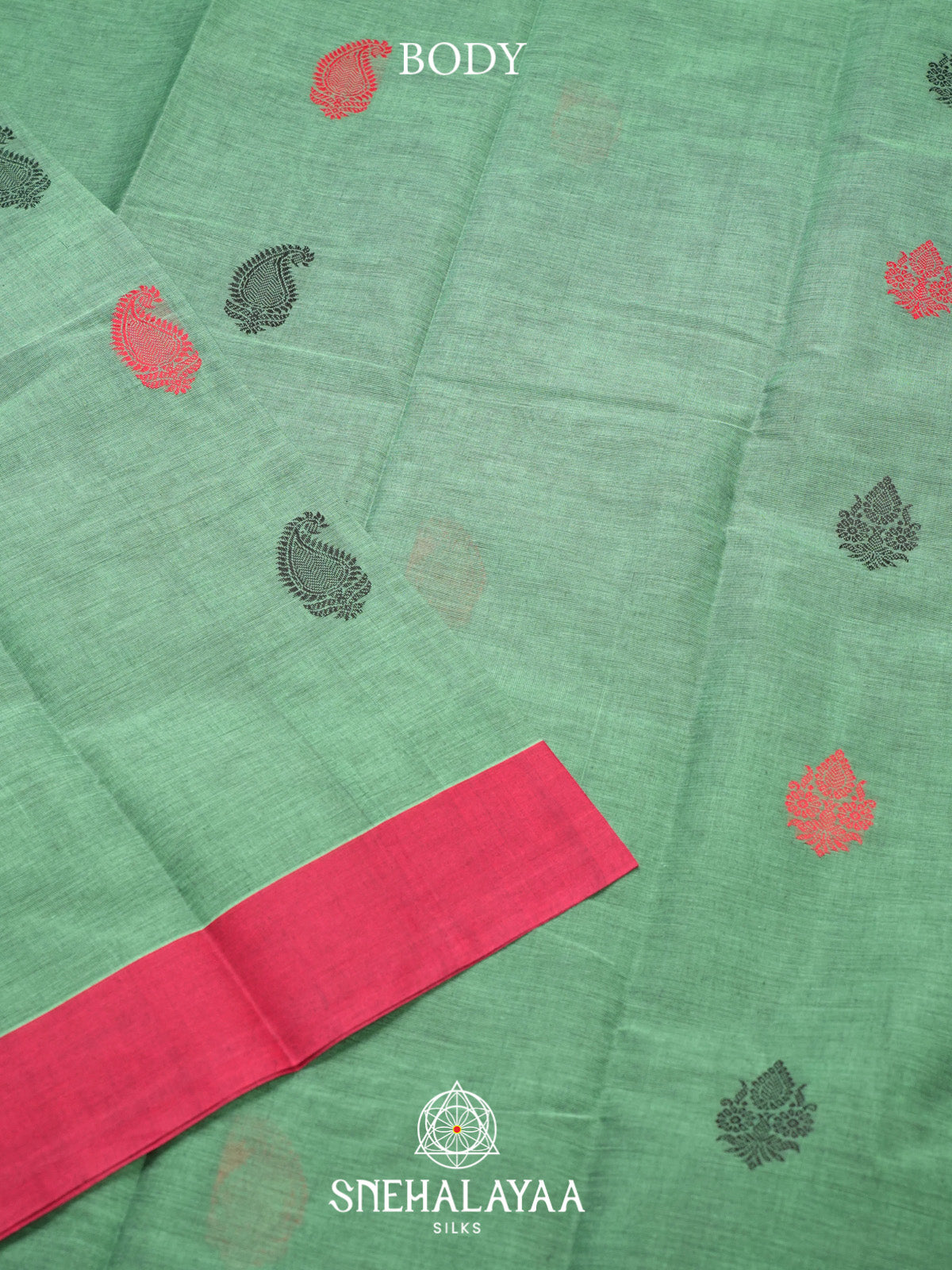 Mint Green Kanchi Cotton Saree