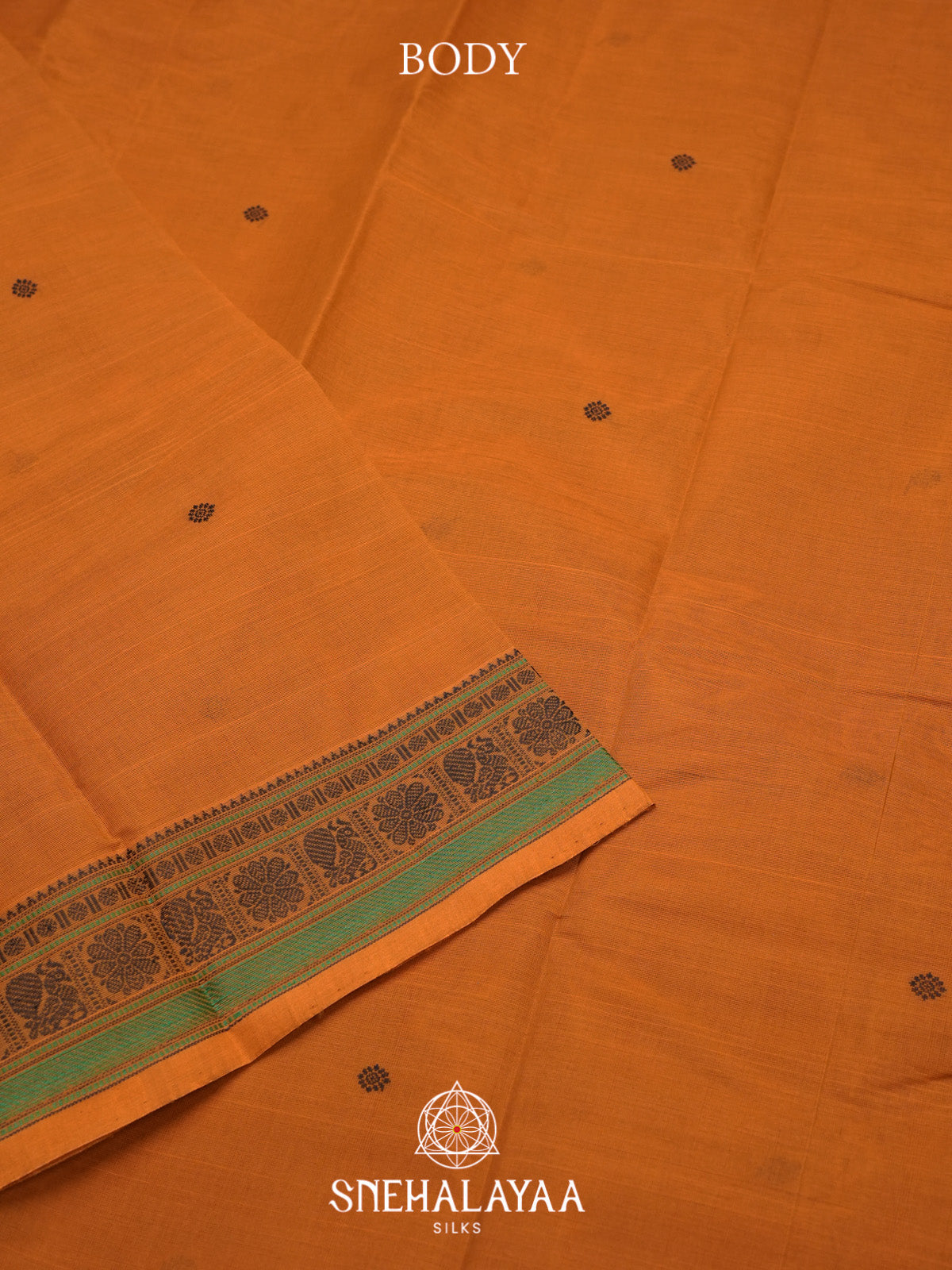Orange Kanchi Cotton Saree
