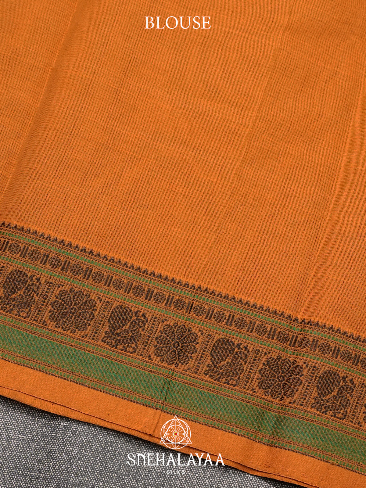 Orange Kanchi Cotton Saree