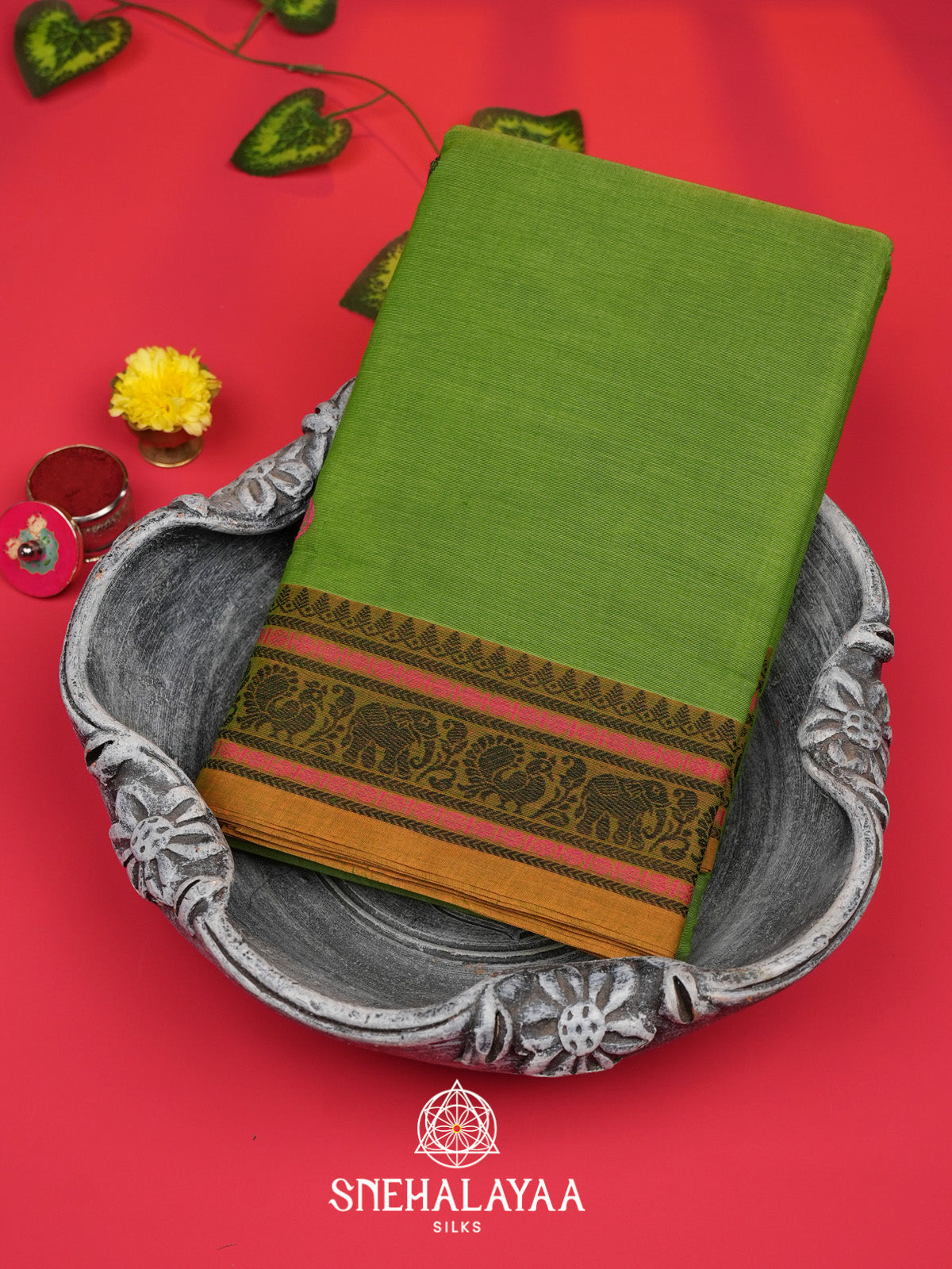 Green Kanchi Cotton Saree