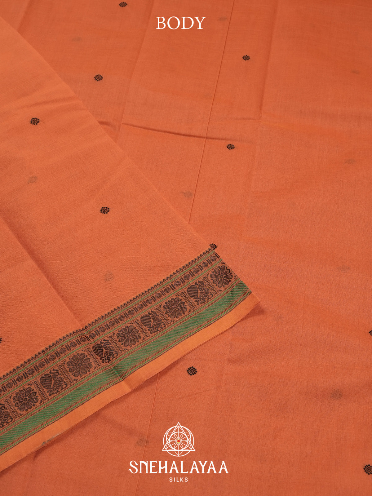 Pale Orange Kanchi Cotton Saree