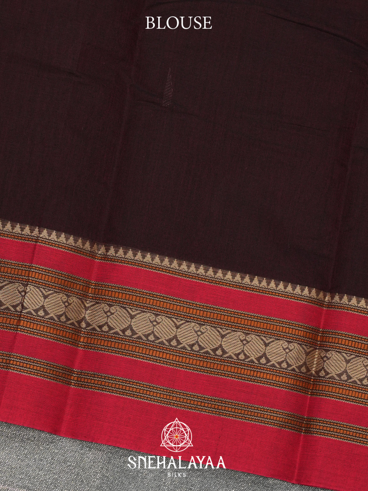 Chocolate Brown Kanchi Cotton Saree
