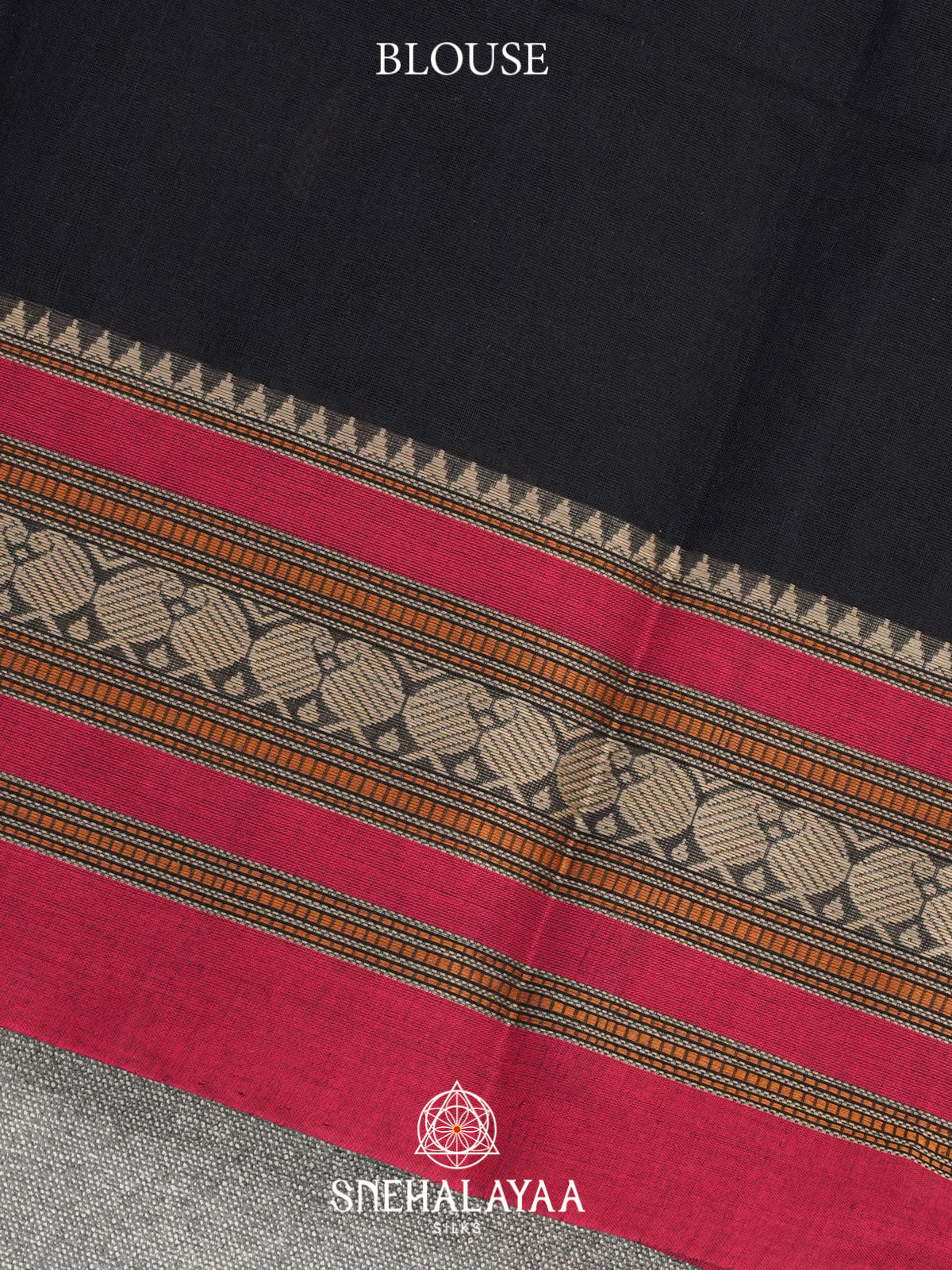 Charcol Black Kanchi Cotton Saree