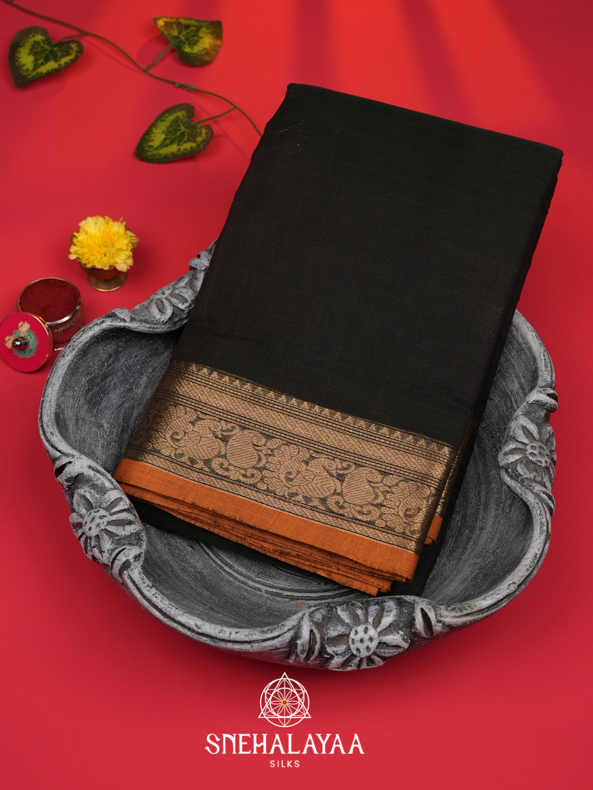 Forest Green Kanchi Cotton Saree