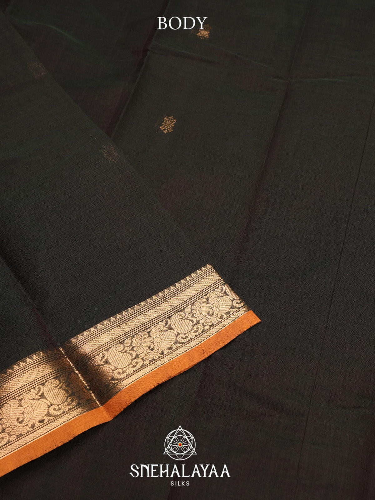Forest Green Kanchi Cotton Saree