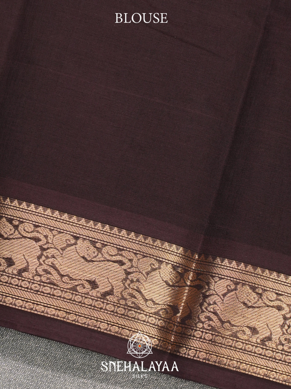Coffee Brown Kanchi Cotton Saree