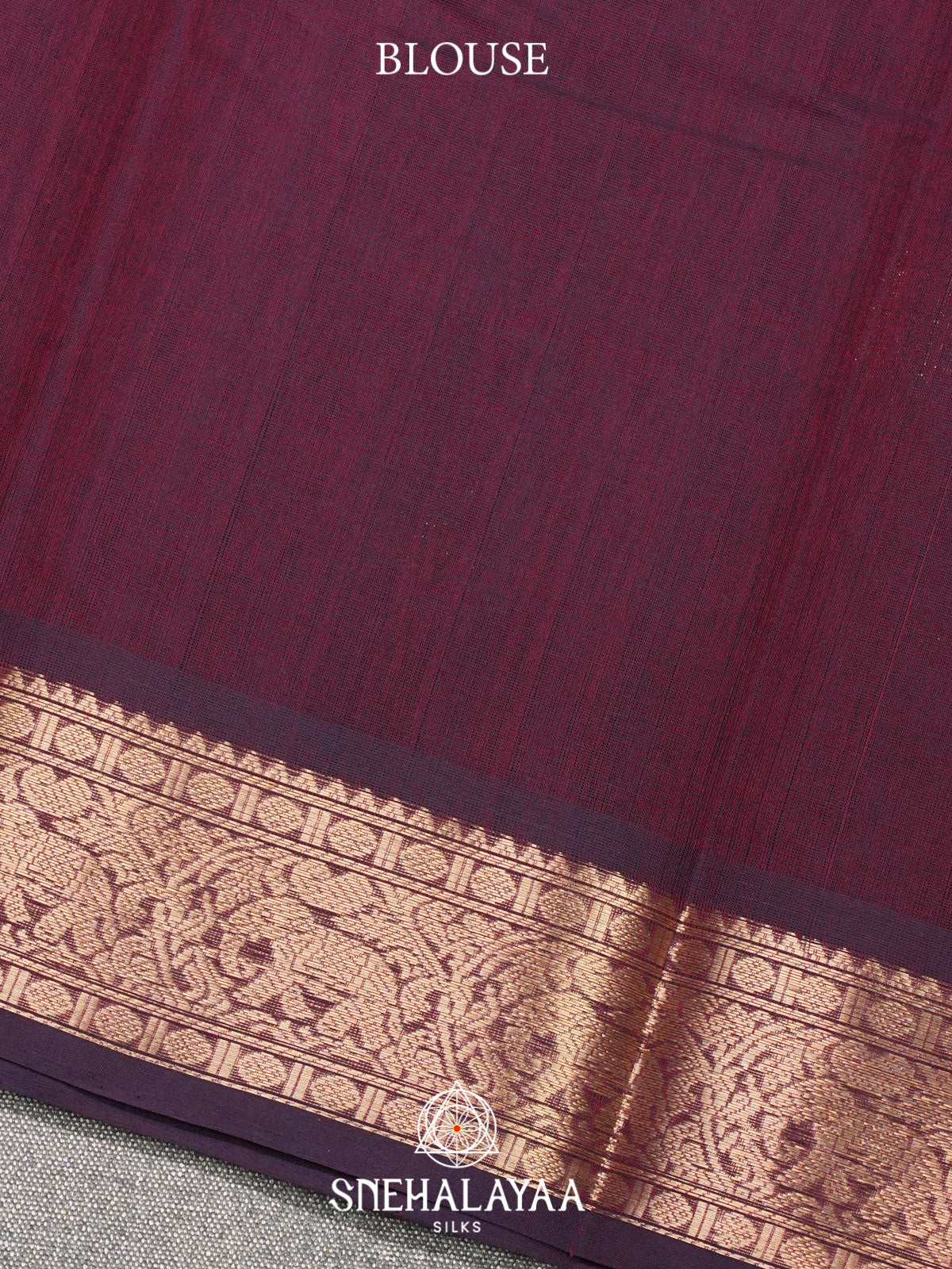 Wine Kanchi Cotton Saree