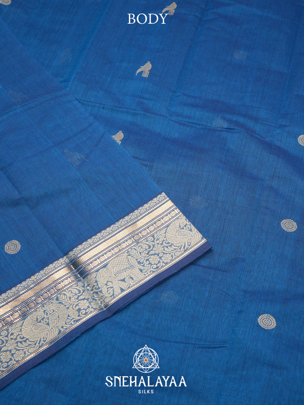 Blue Kanchi Cotton Saree