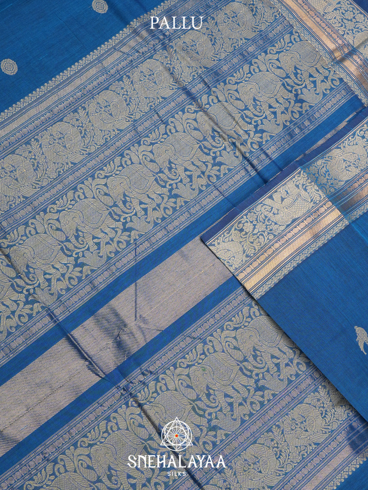 Blue Kanchi Cotton Saree