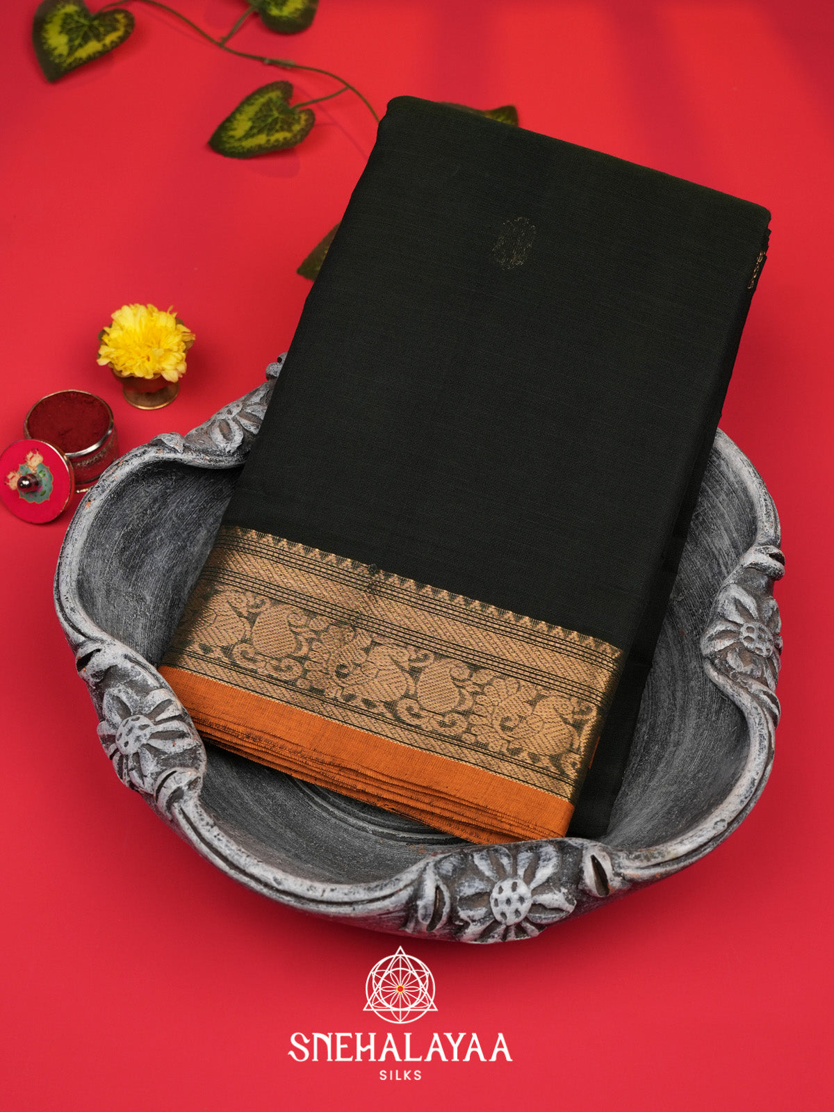 Forest Green Kanchi Cotton Saree
