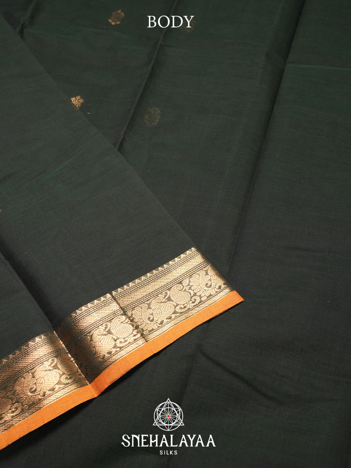 Forest Green Kanchi Cotton Saree