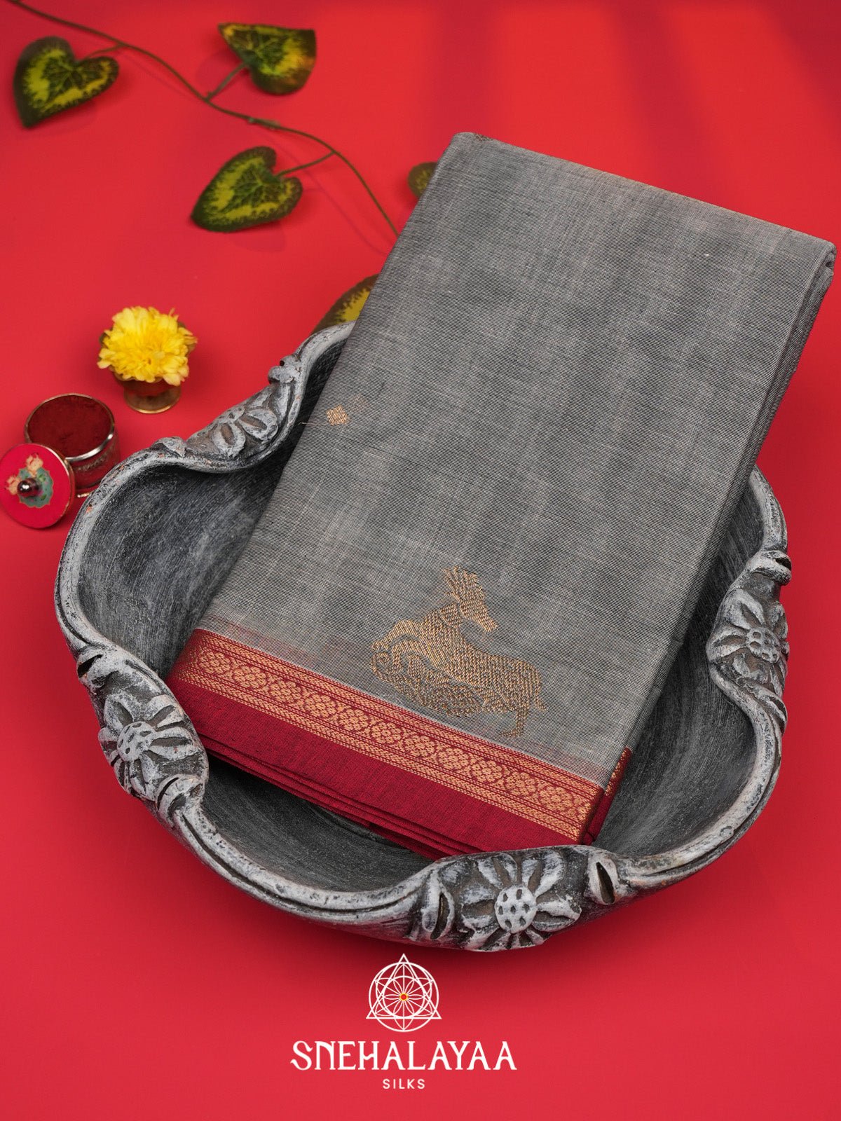 Grey Kanchi Cotton Saree