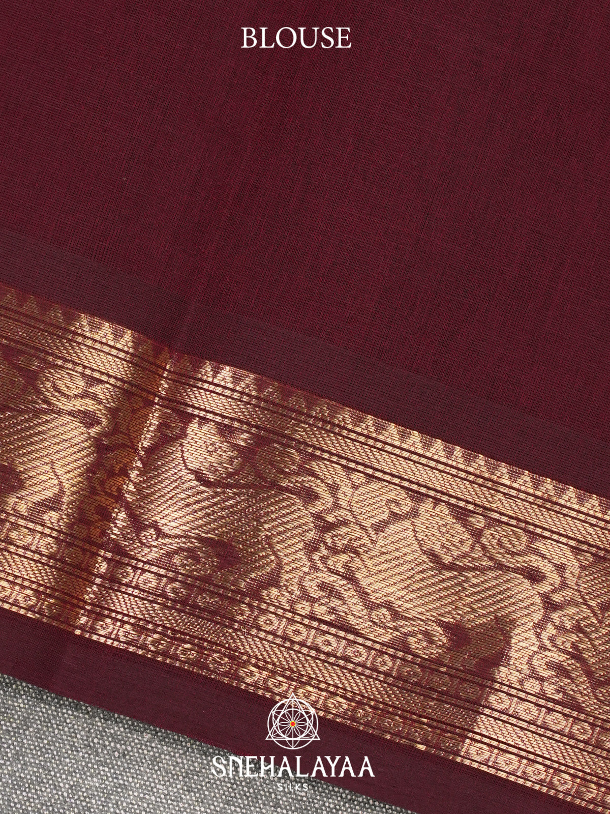 Maroon Kanchi Cotton Saree
