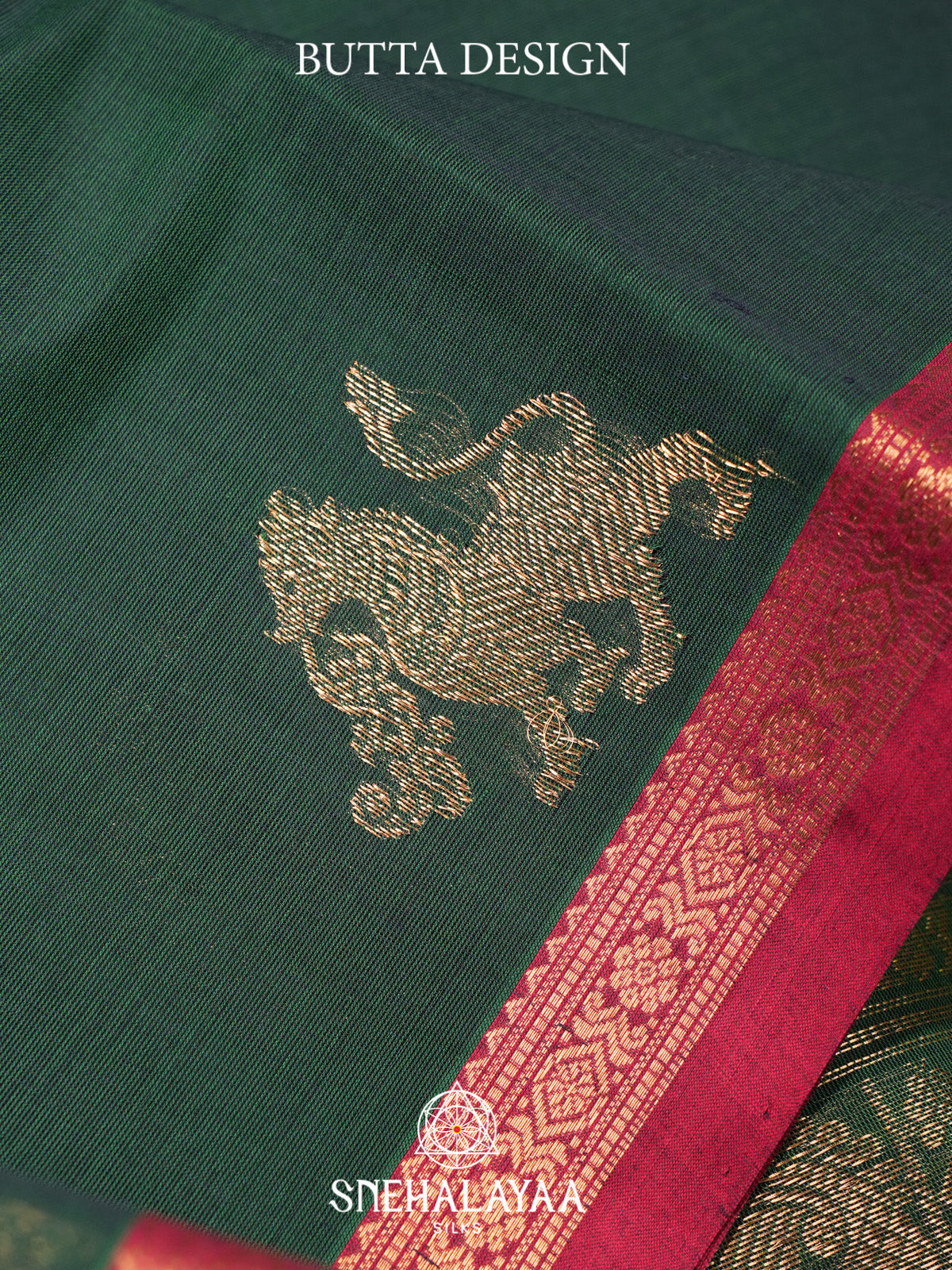 Forest Green Kanchi Cotton Saree