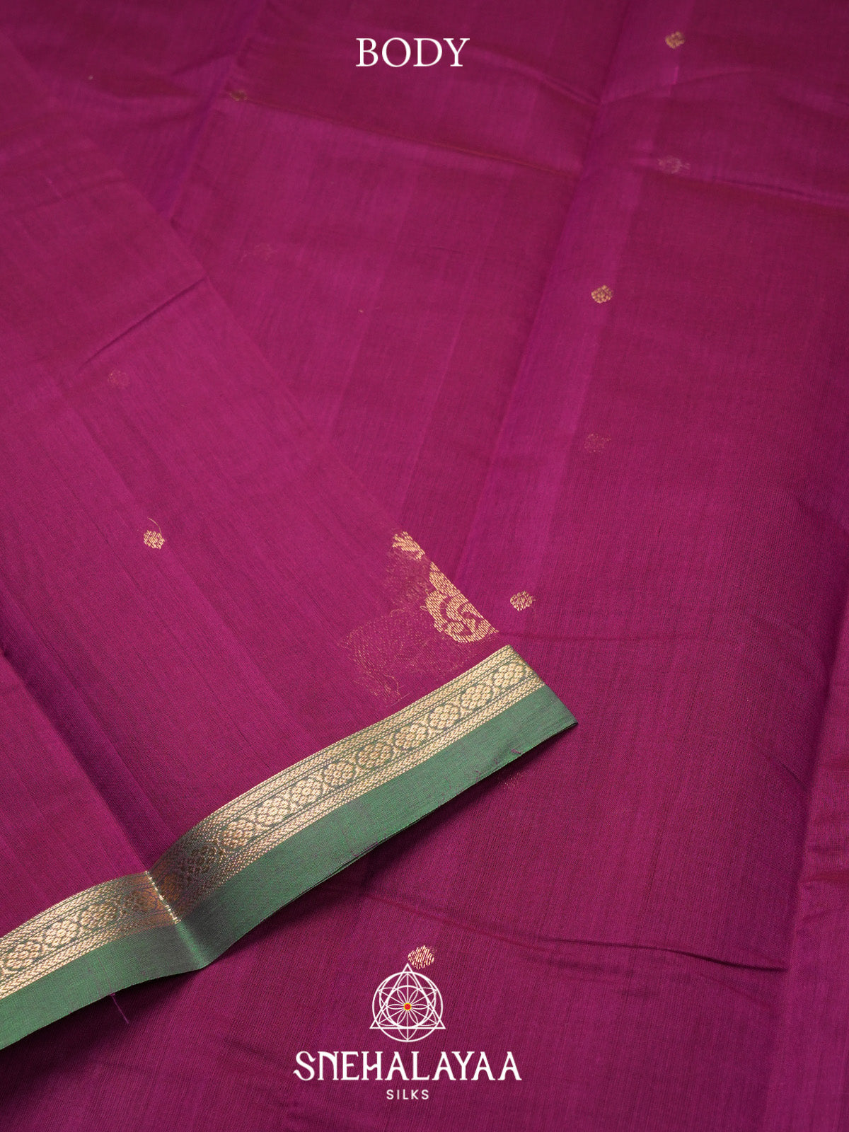 Magenta Kanchi Cotton Saree