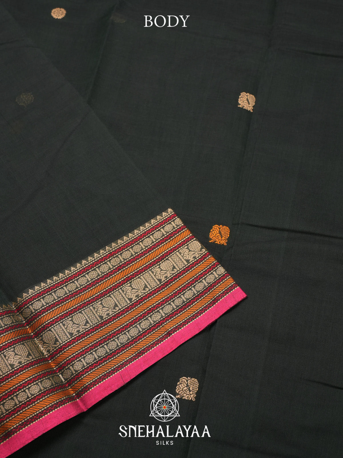 Forest Green Kanchi Cotton Saree