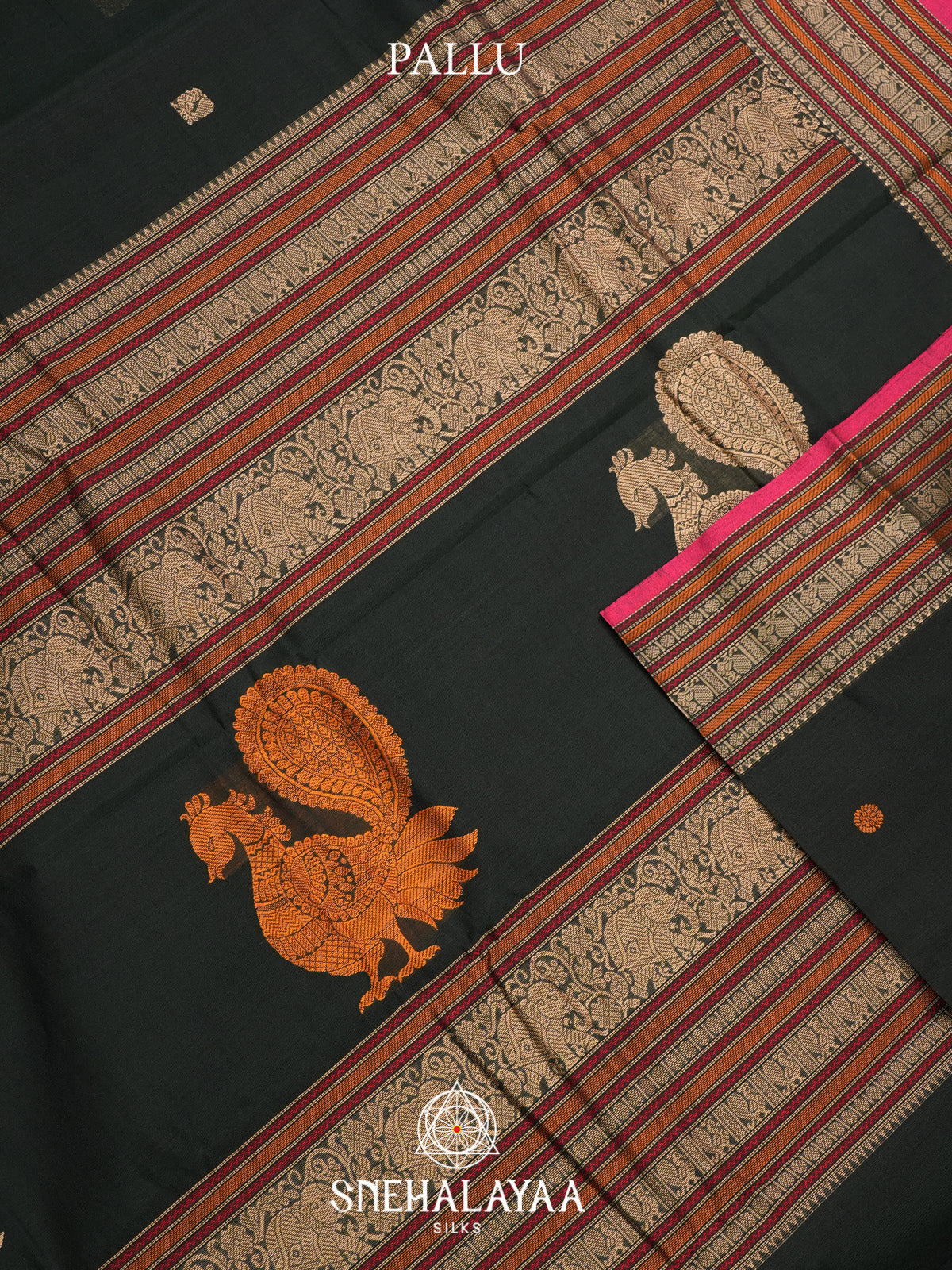 Forest Green Kanchi Cotton Saree