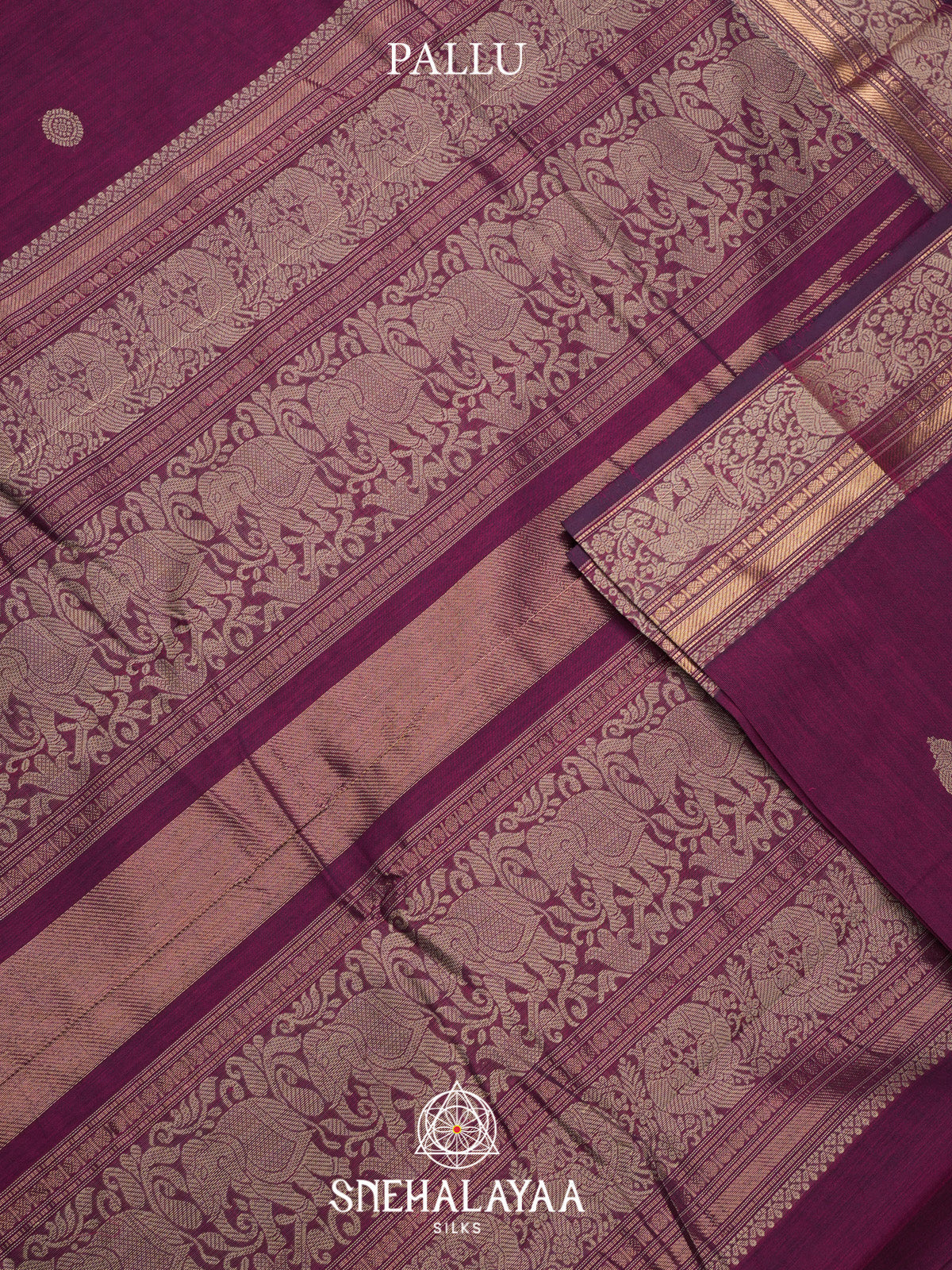 Magenta Kanchi Cotton Saree