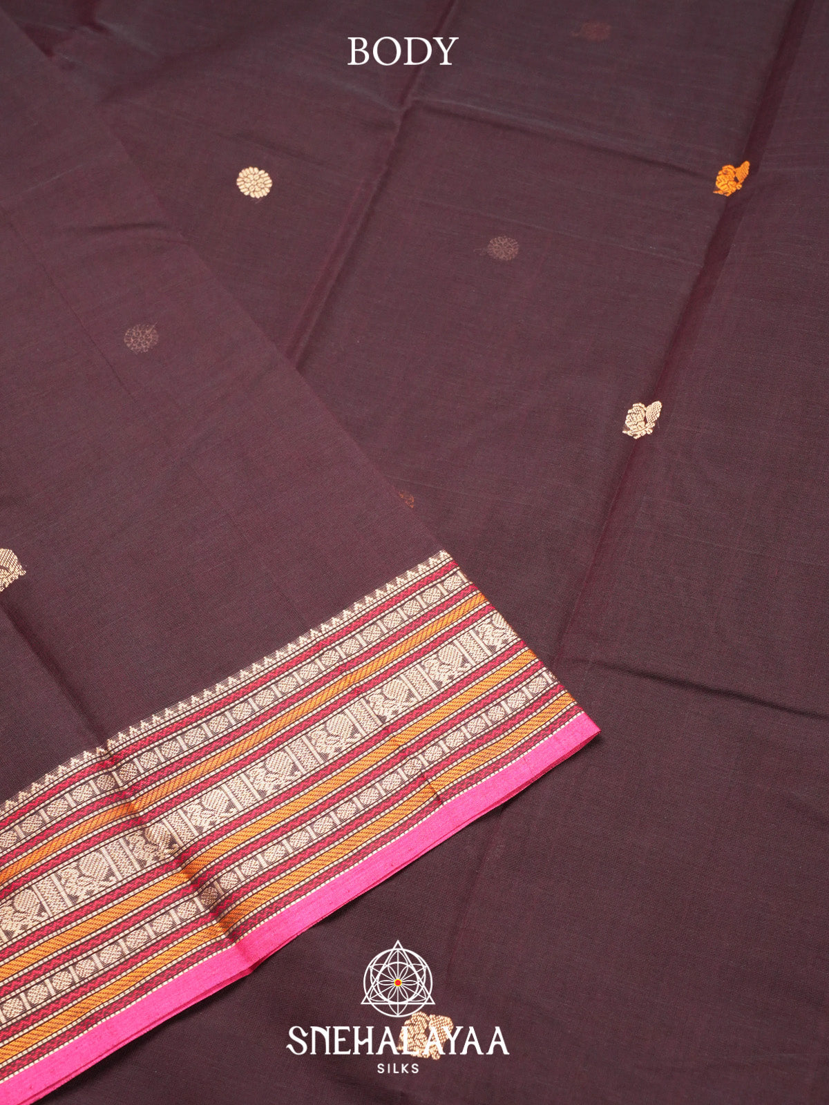 Coffee Brown Kanchi Cotton Saree