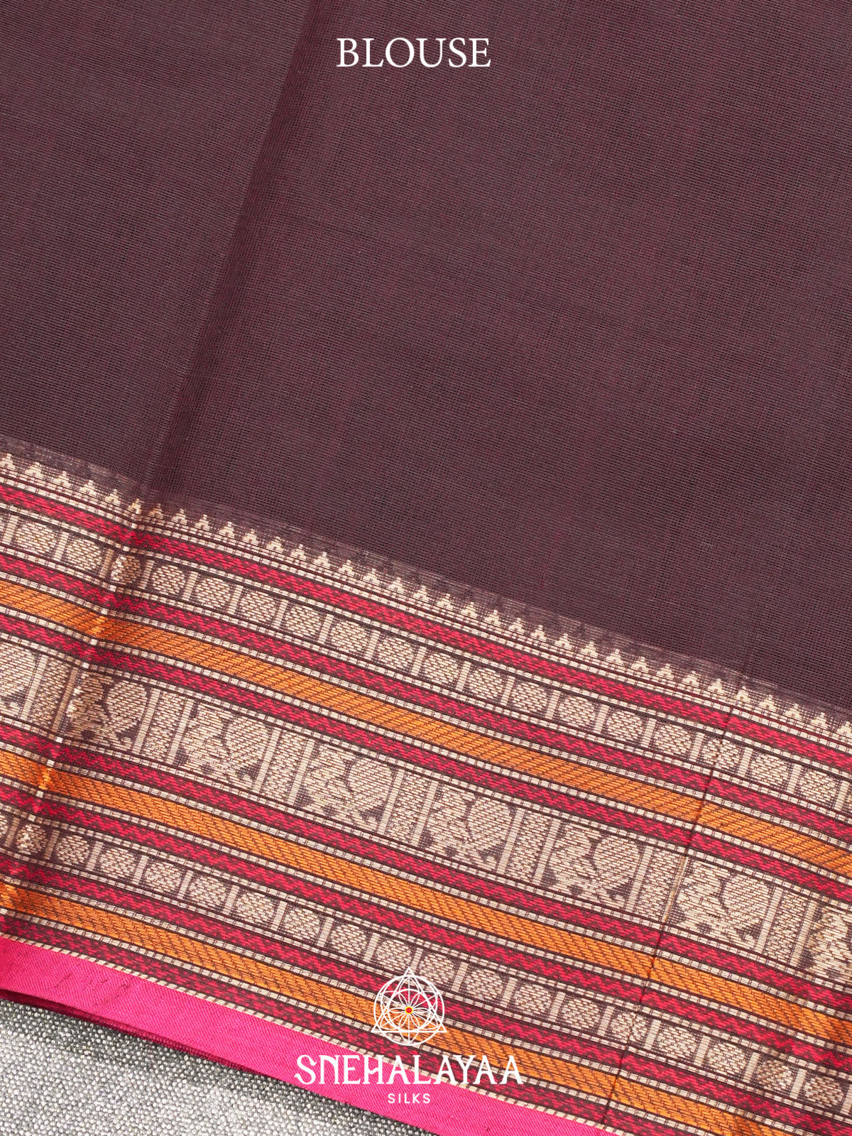 Coffee Brown Kanchi Cotton Saree