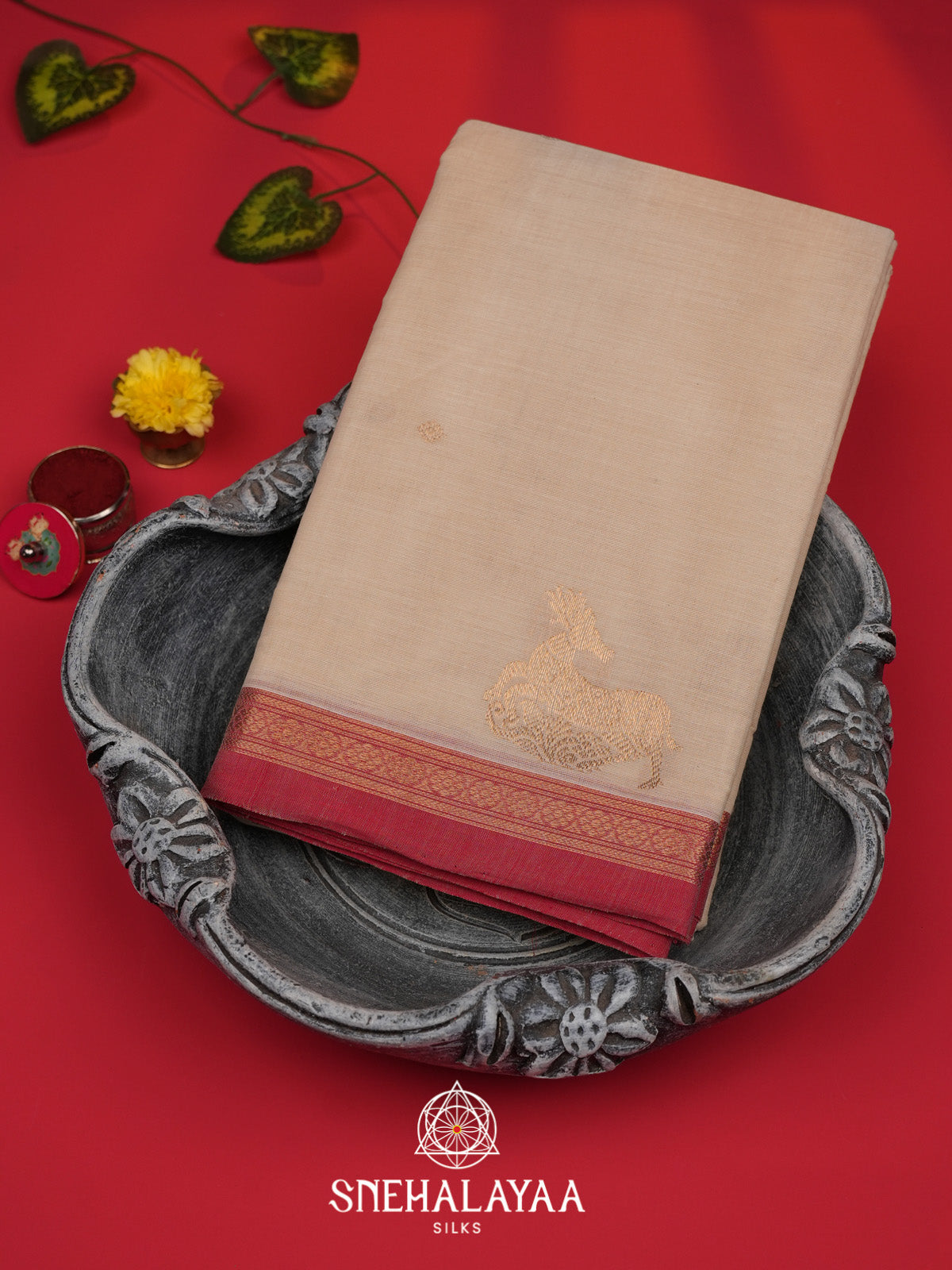 Off White Kanchi Cotton Saree
