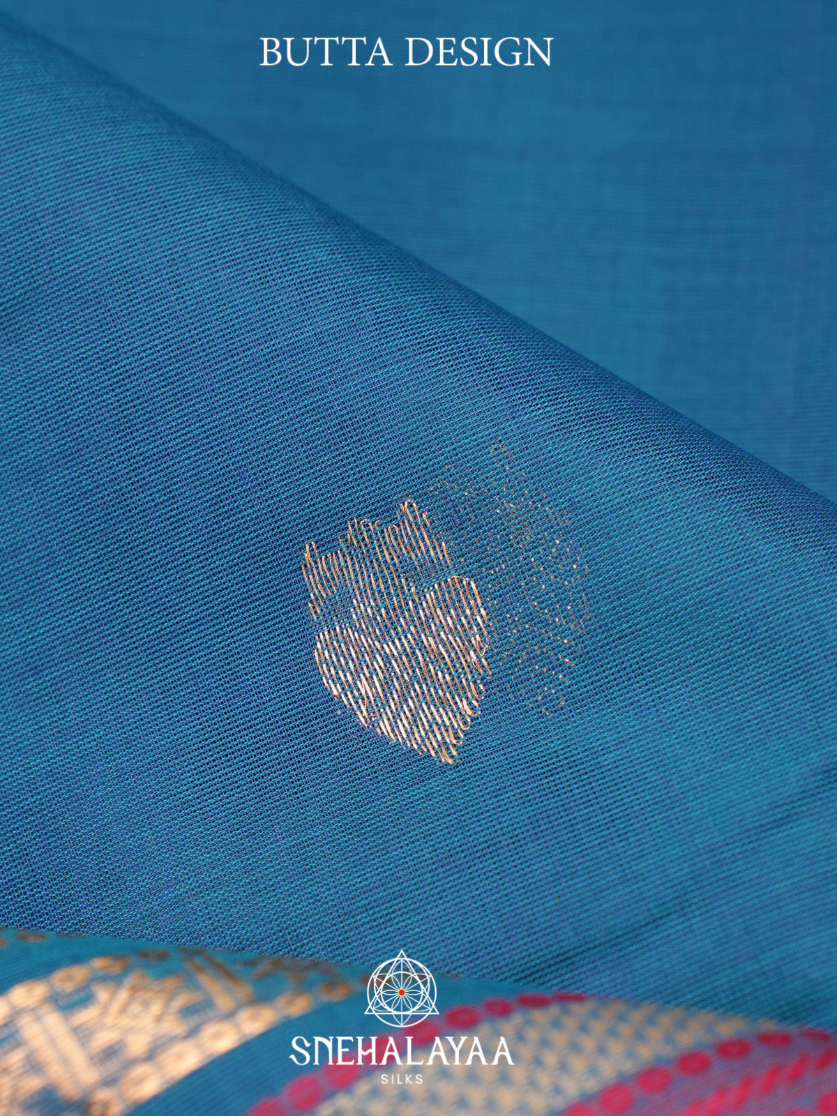 Peacock Blue Kanchi Cotton Saree