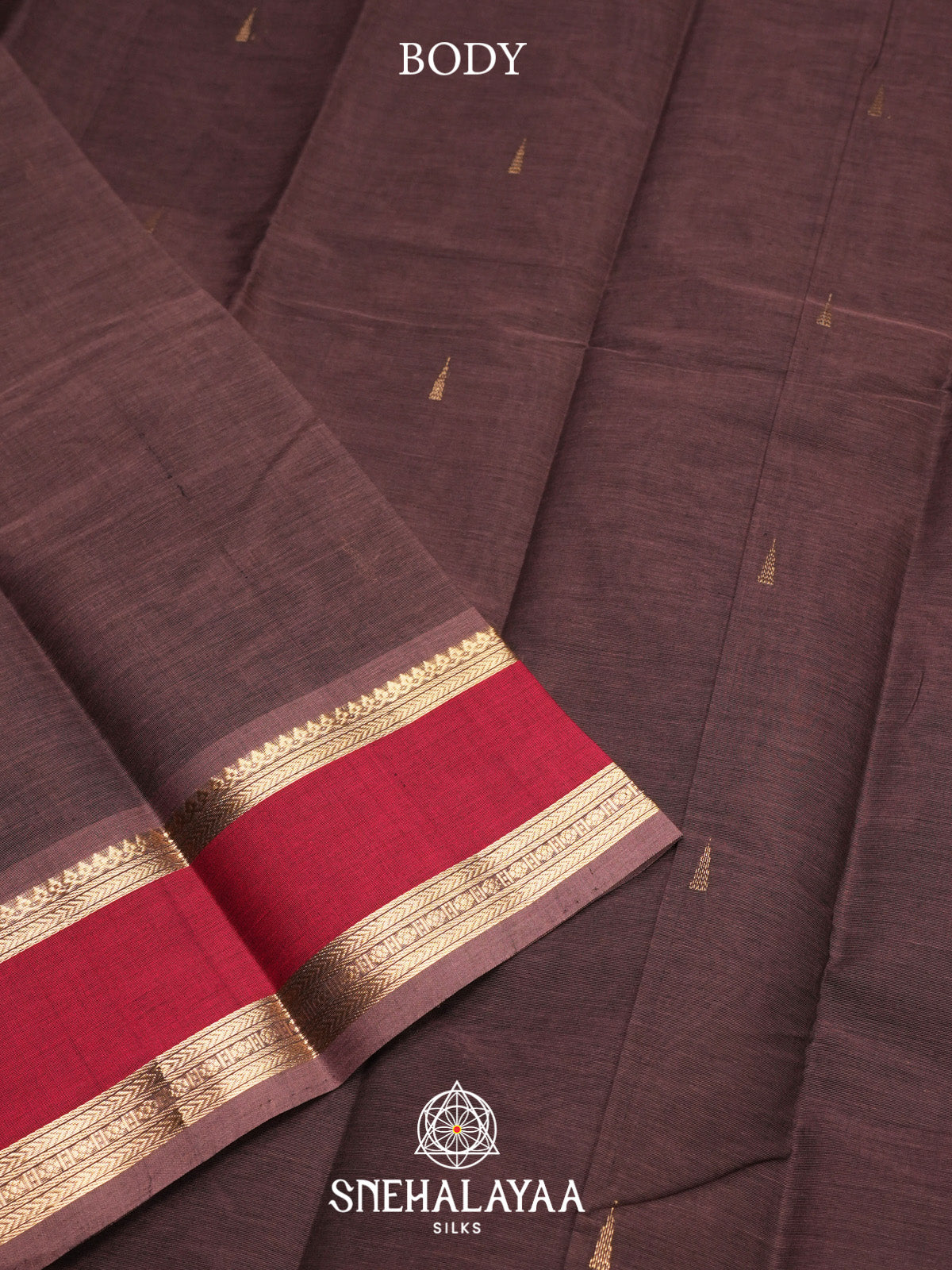 Brown Kanchi Cotton Saree