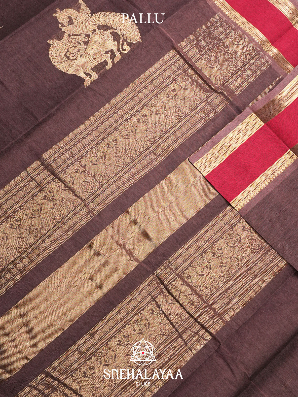 Brown Kanchi Cotton Saree