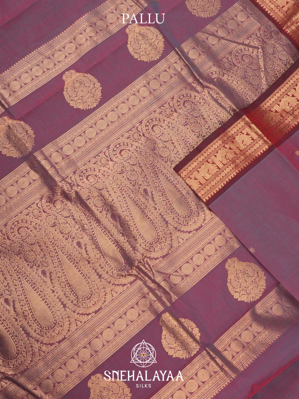 Plum Kanchi Cotton Saree