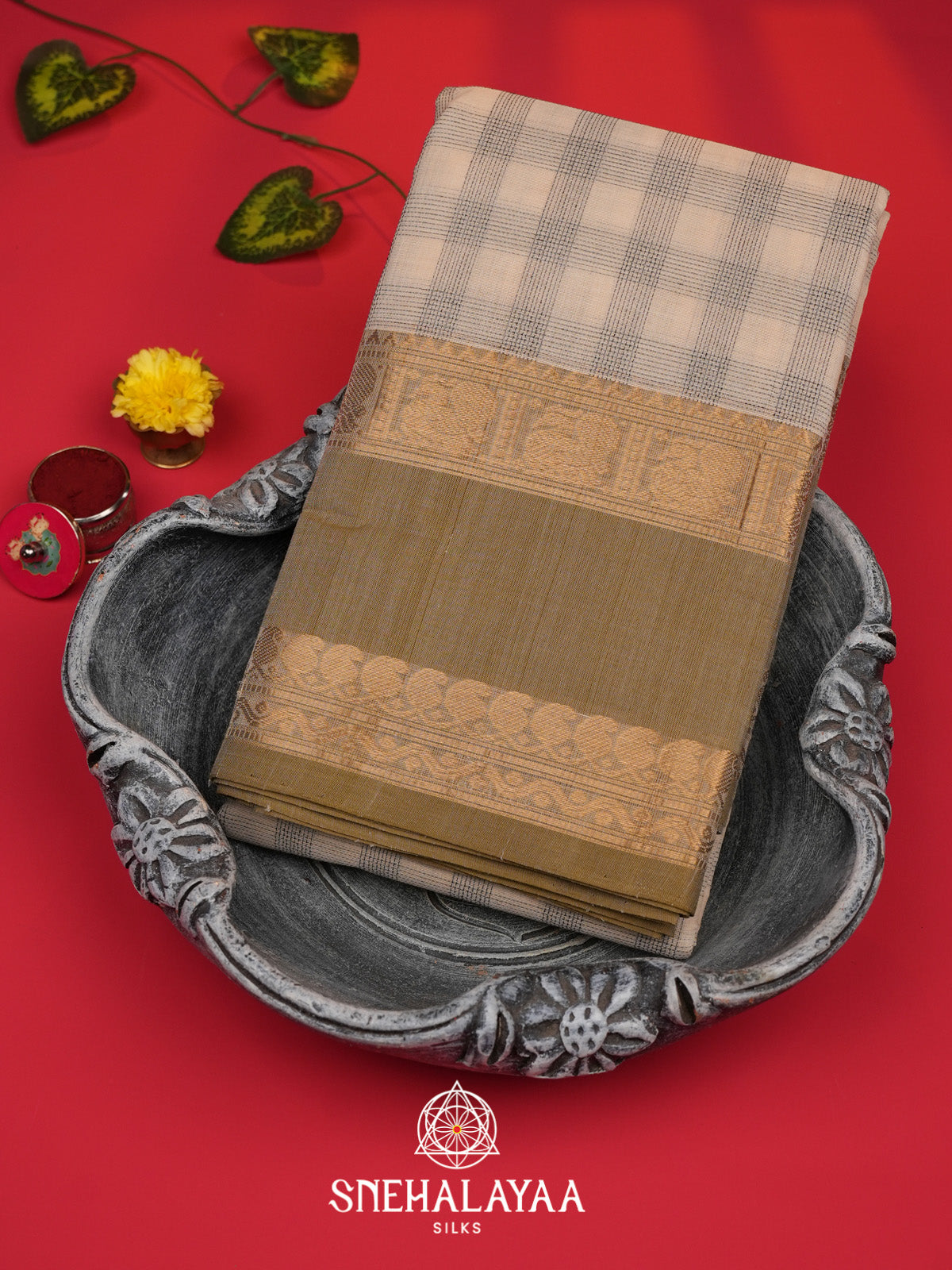 Beige Kanchi Cotton Saree