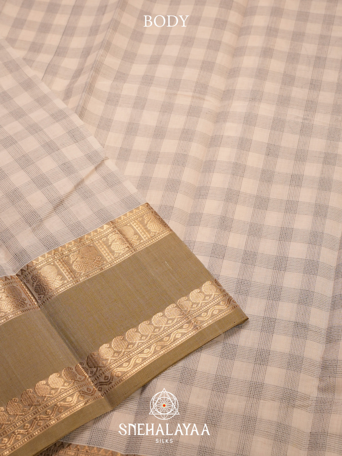 Beige Kanchi Cotton Saree