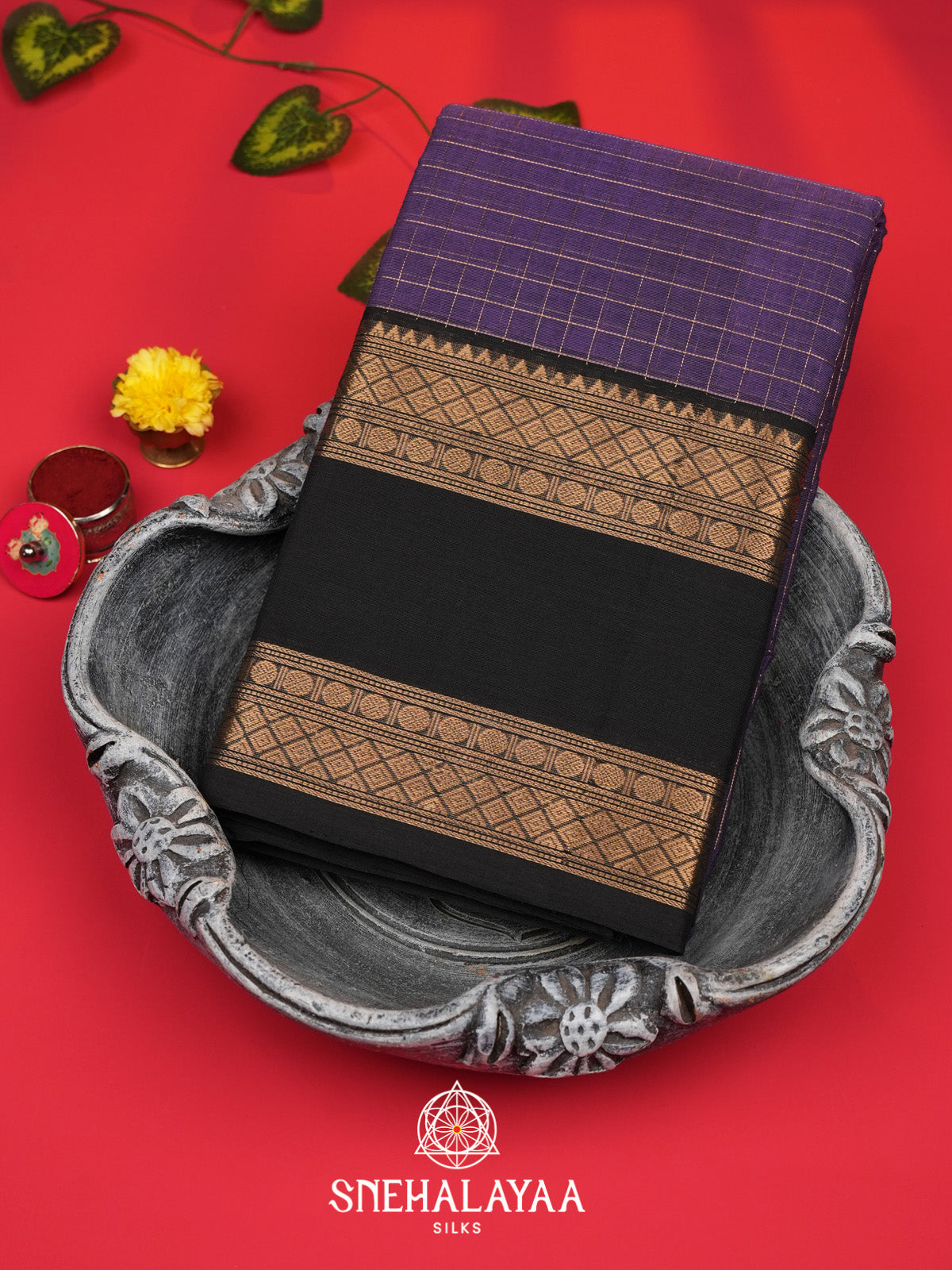 Lilac Kanchi Cotton Saree