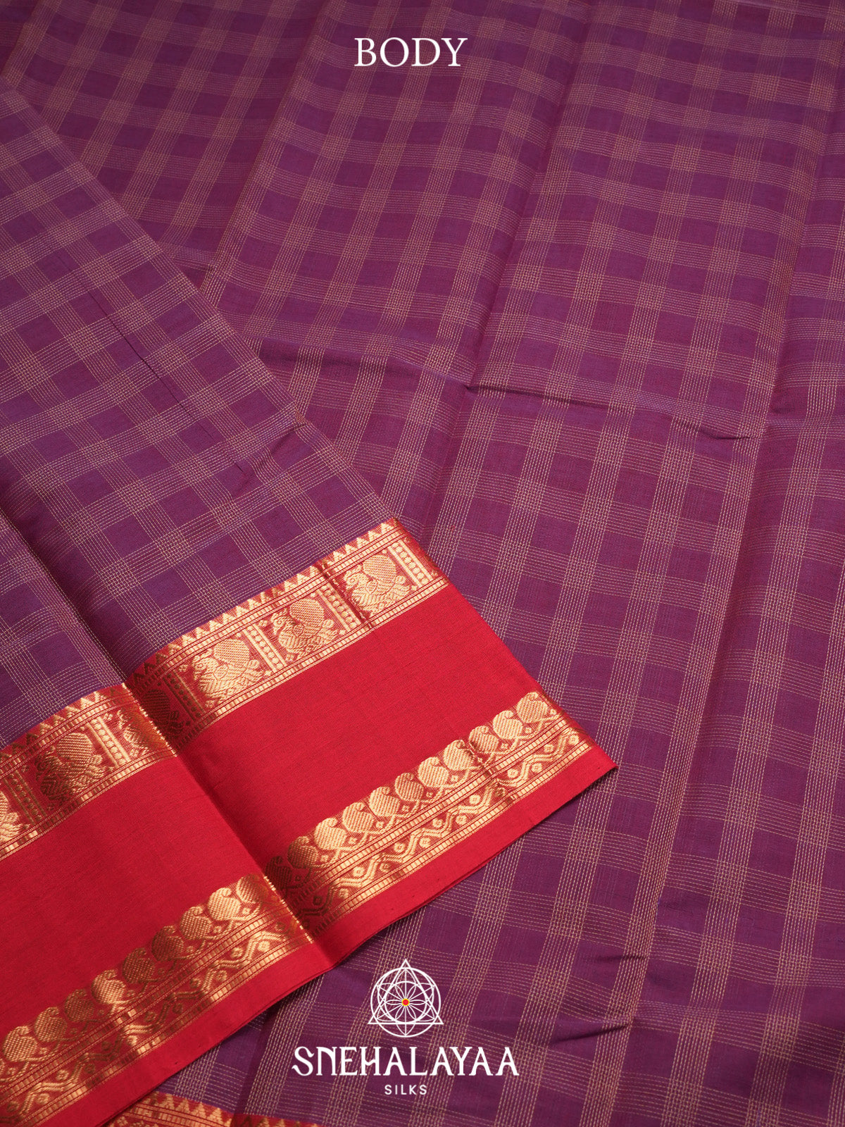 Magenta Kanchi Cotton Saree