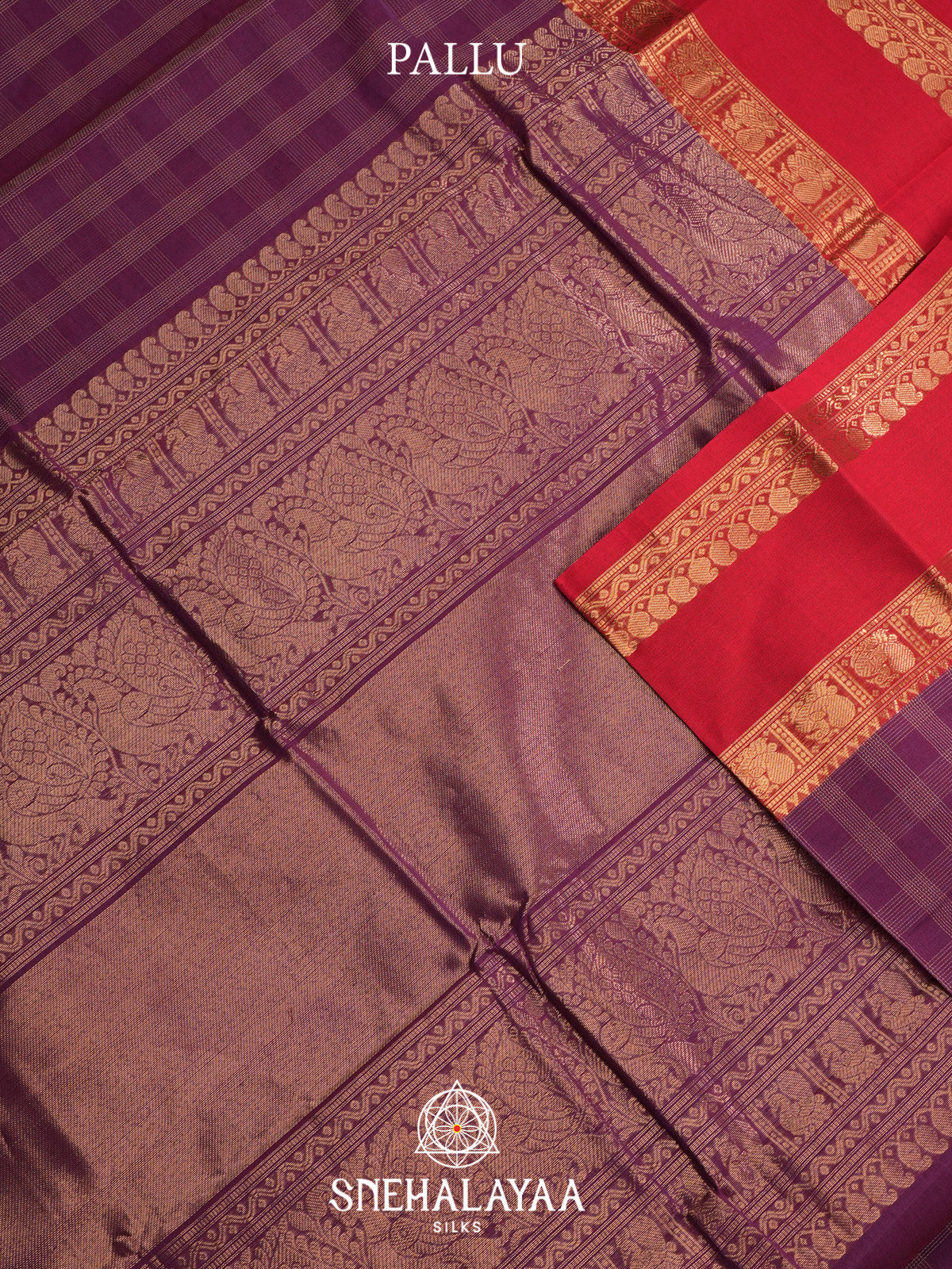 Magenta Kanchi Cotton Saree