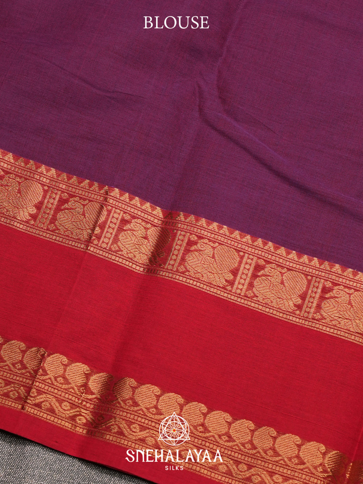 Magenta Kanchi Cotton Saree