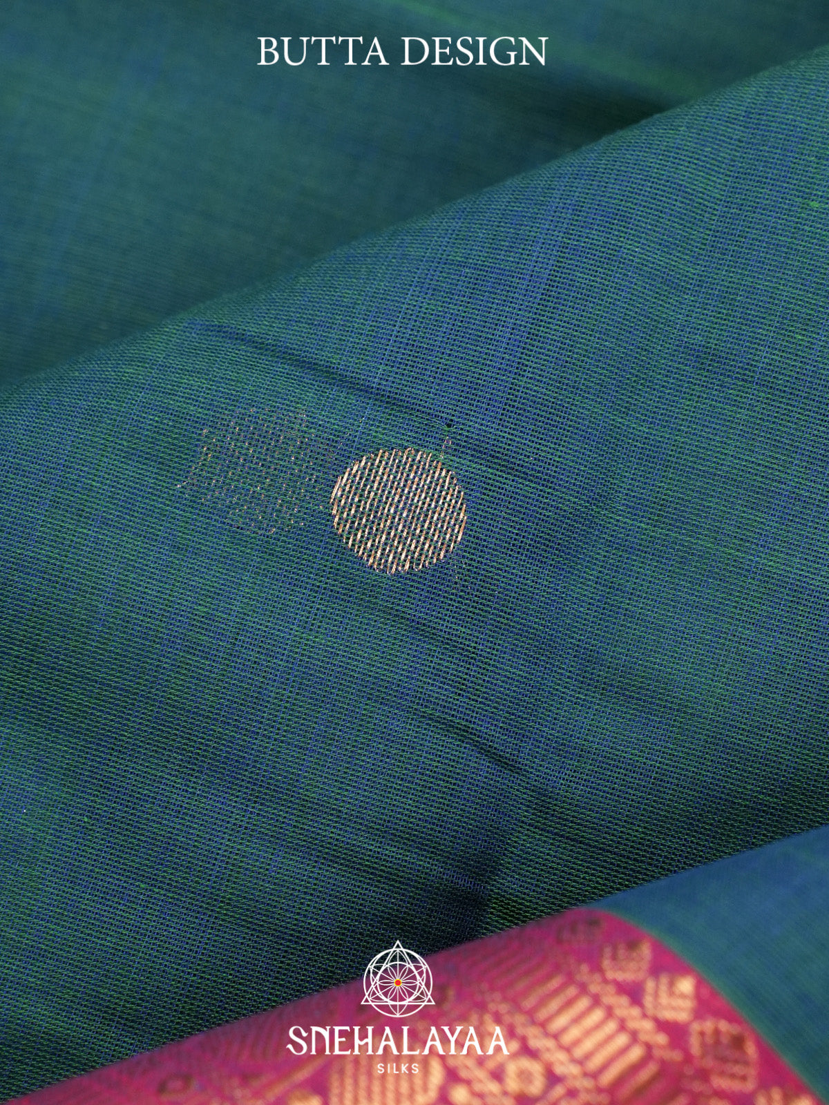 Teal Green Kanchi Cotton Saree