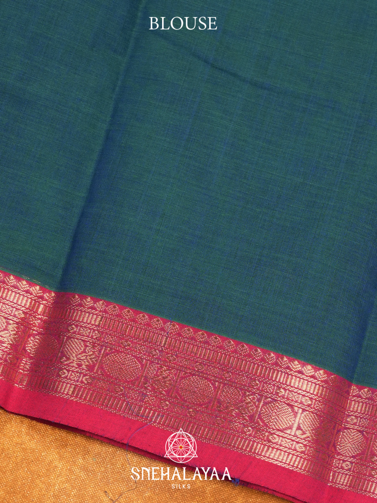 Teal Green Kanchi Cotton Saree