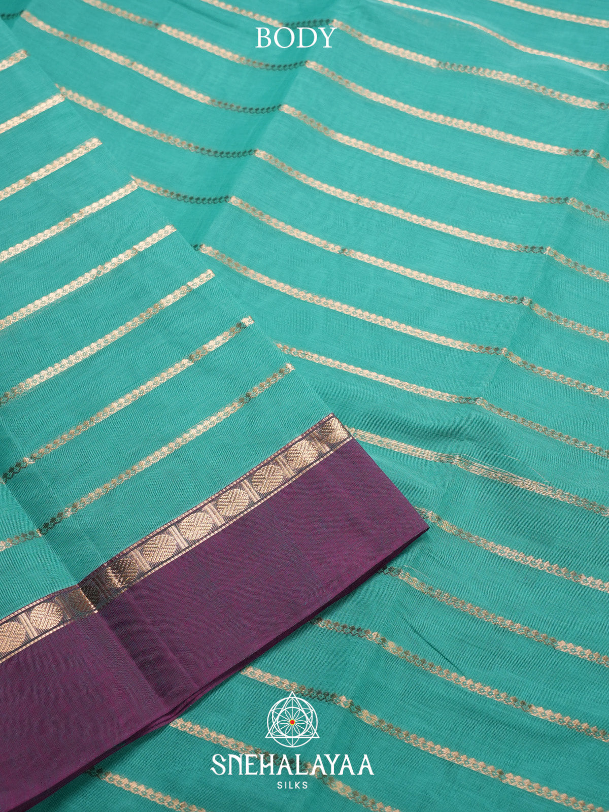 Teal Green Kanchi Cotton Saree