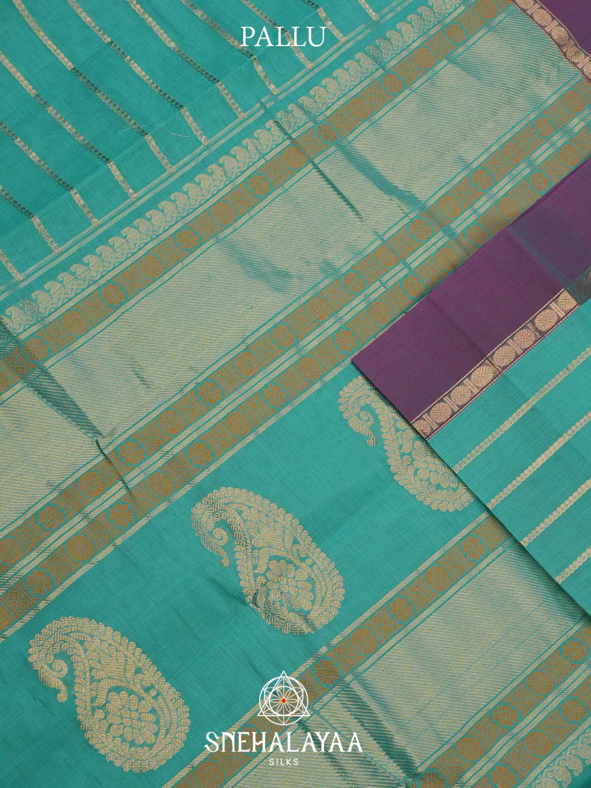Teal Green Kanchi Cotton Saree