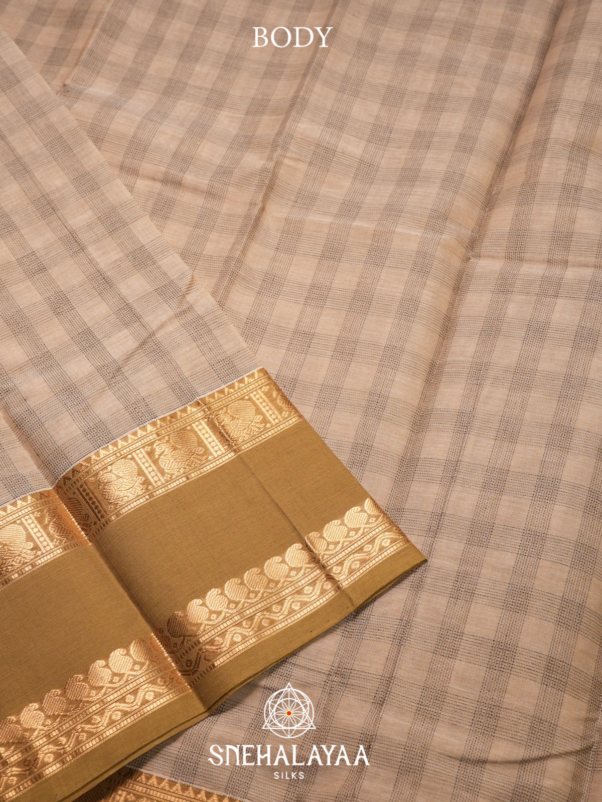 Beige Kanchi Cotton Saree