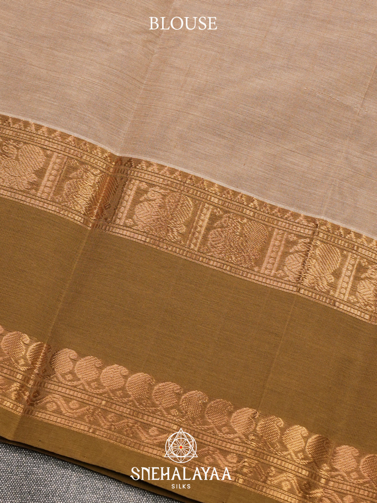 Beige Kanchi Cotton Saree