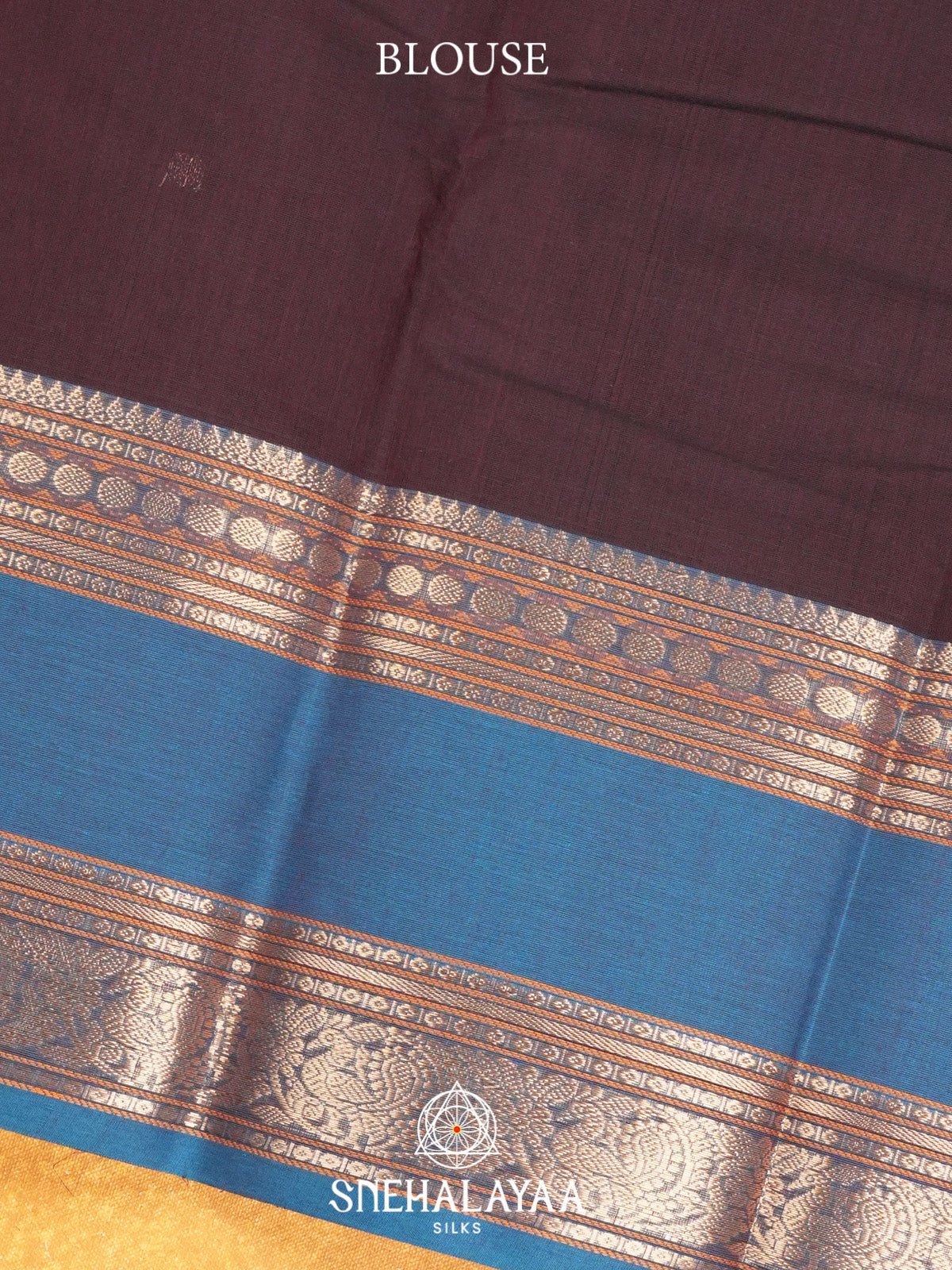 Chocolate Brown Kanchi Cotton Saree