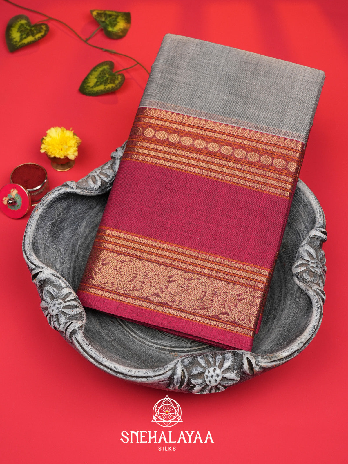 Grey Kanchi Cotton Saree