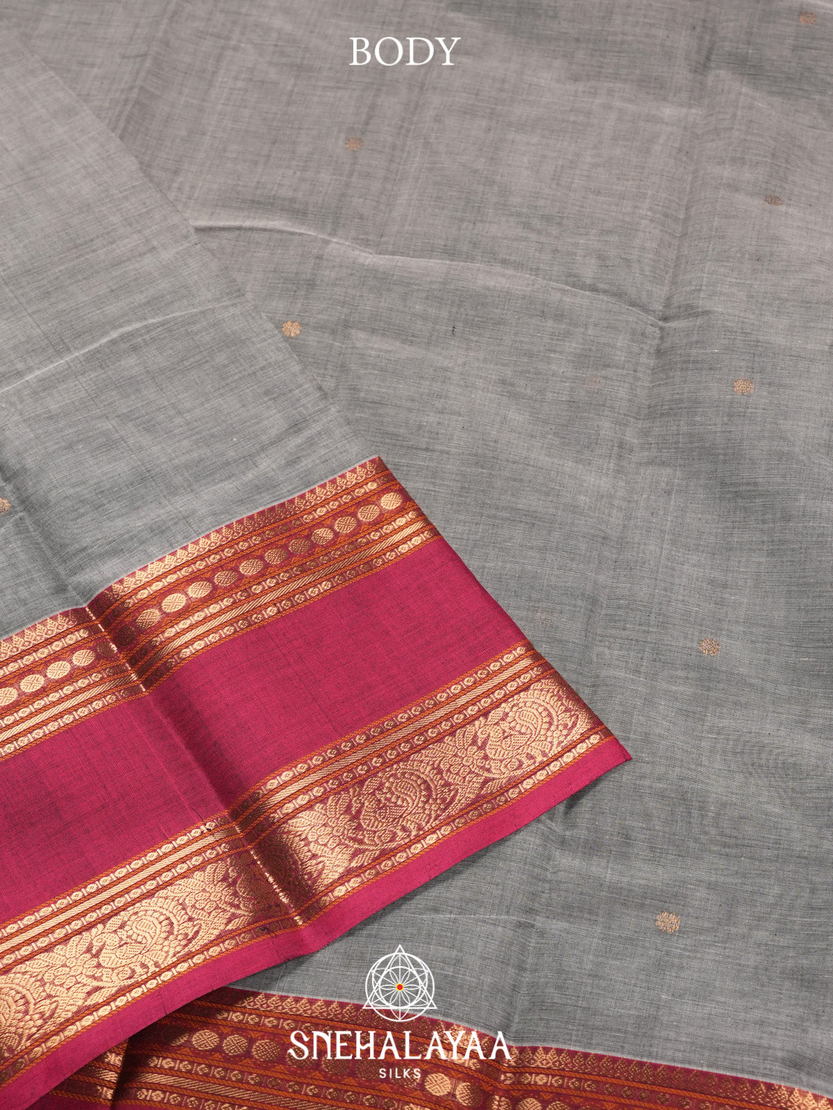 Grey Kanchi Cotton Saree