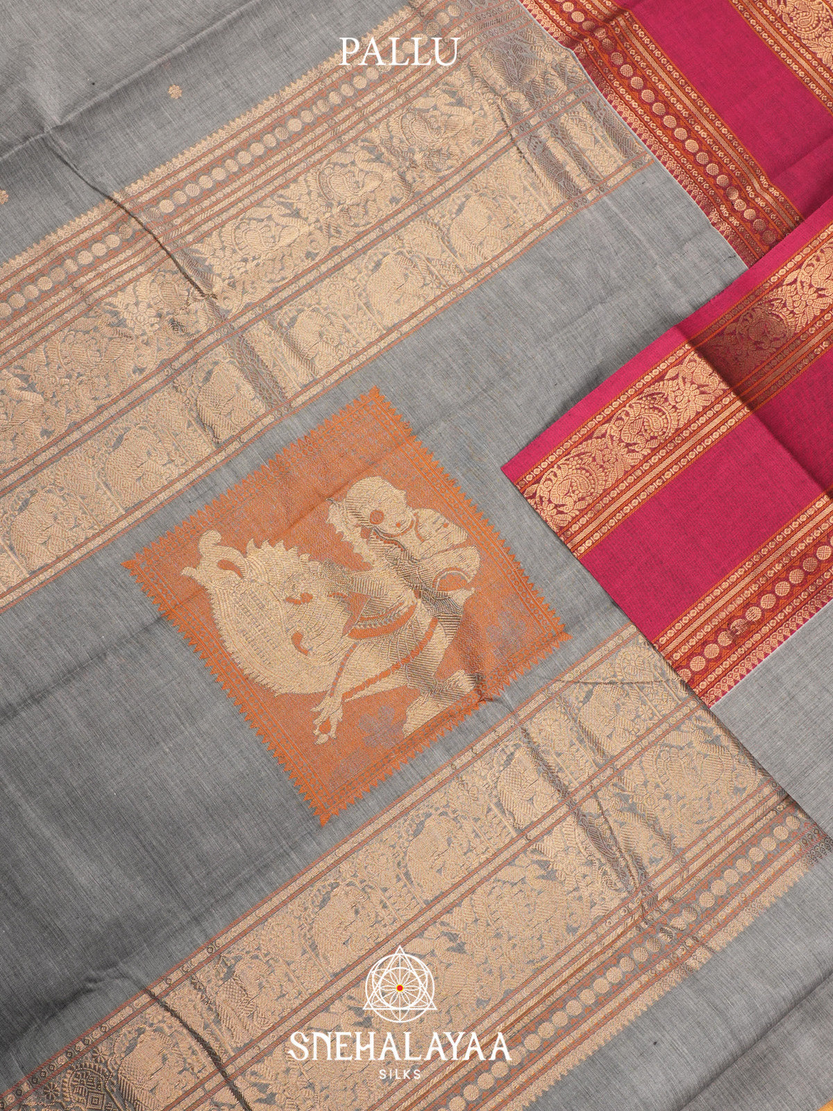 Grey Kanchi Cotton Saree